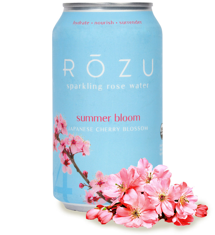 Sparkling Japanese Cherry Blossom Water - Rōzu - Sparkling Rose Water